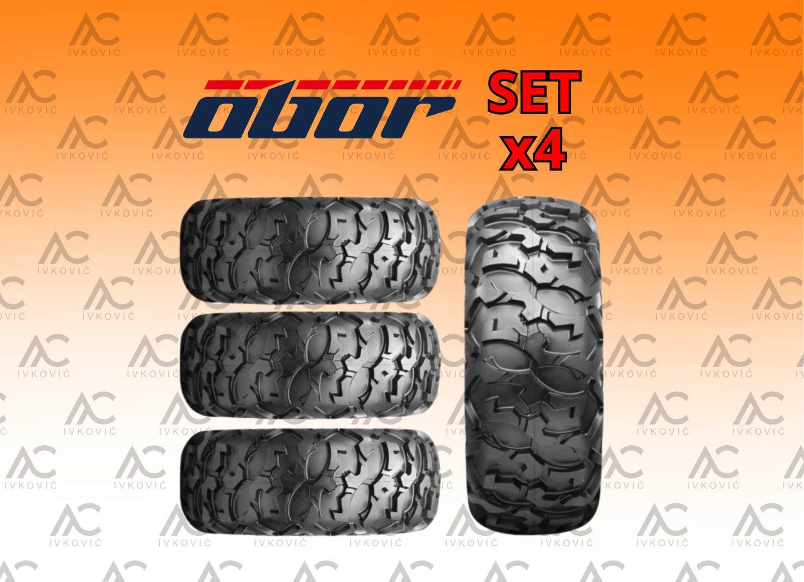 OBOR CORNELIUS SET 26×8-R14 / 26×10-R14